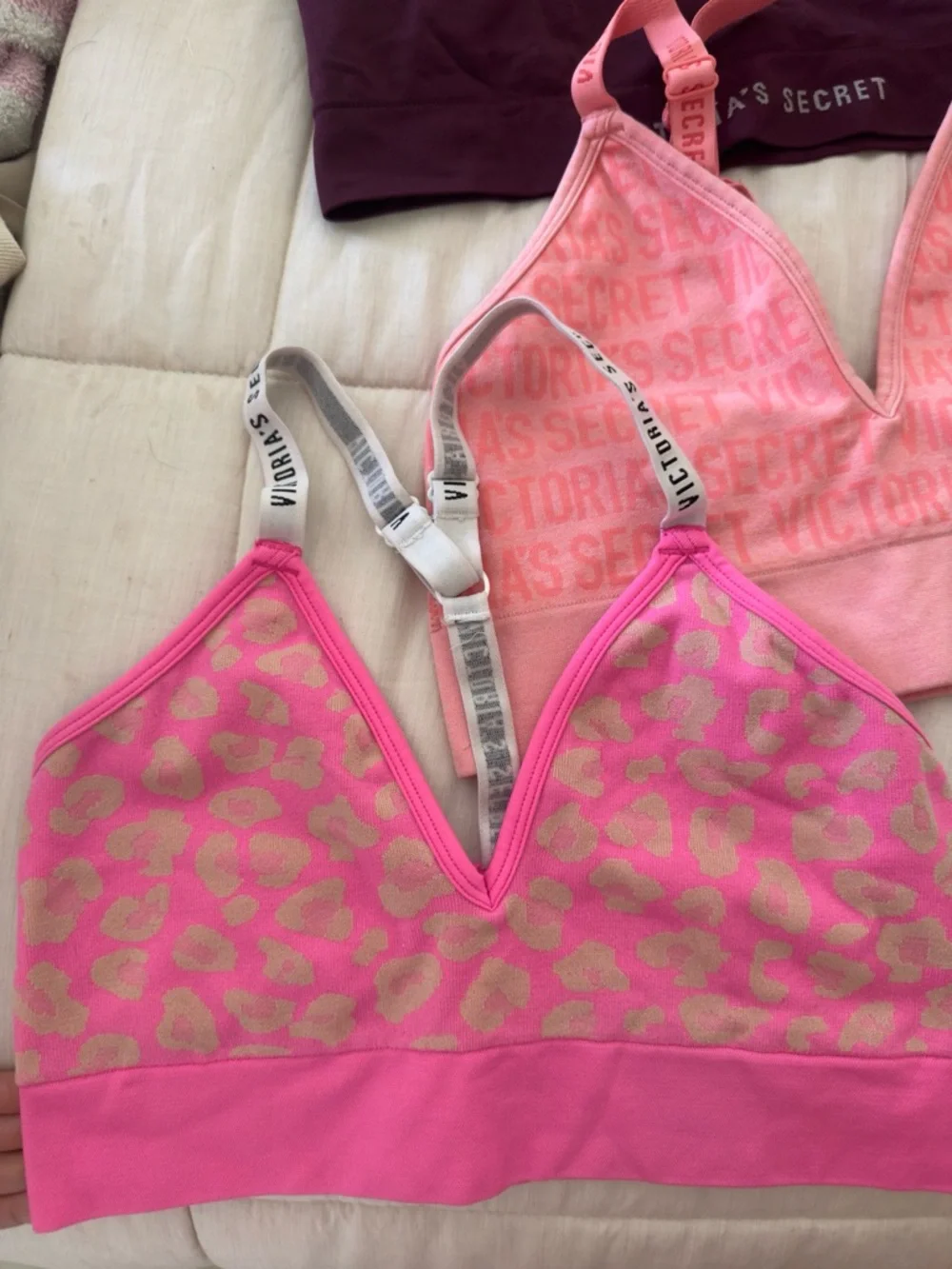 Victoria's Secret Bralette Set in Plum, Coral, Hot Pink - Picture 3 of 6